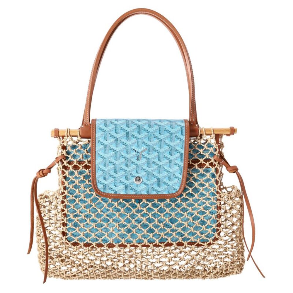 Goyard Goyardine Ltd Edition Net Aligre Raffia Mesh Tote Bag